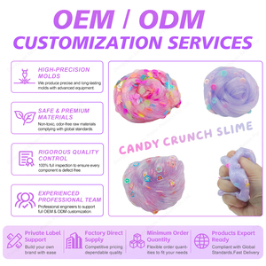 Kit de slime non toxique Candy Crunch Puff Sponge 3 styles Jouets sensoriels Vente en gros OEM Usine - Product Image 3