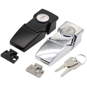 Cerradura <span class=keywords><strong>de</strong></span> palanca cuadrada GAL Trumpet DK604-1 <span class=keywords><strong>de</strong></span> aleación <span class=keywords><strong>de</strong></span> zinc para puerta <span class=keywords><strong>de</strong></span> armario <span class=keywords><strong>de</strong></span> caja <span class=keywords><strong>de</strong></span> distribución con 2 llaves, cilindro <span class=keywords><strong>de</strong></span> cerradura negro y bisagra - Product Image 1