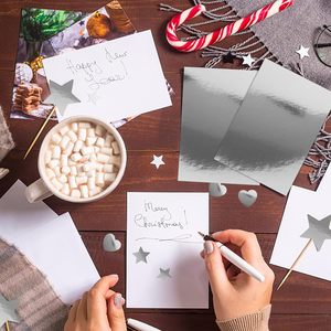 Cartulina metálica holográfica papel de espejo iridiscente papel de tarjeta gruesa para hacer tarjetas de Navidad invitaciones manualidades DIY - Product Image 5