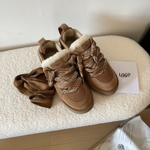 Stivali da neve invernali in vera <span class=keywords><strong>lana</strong></span> con lacci MEL Design 2026 - Articoli caldi e antiscivolo in pelle di pecora, all'ingrosso - Product Image 3