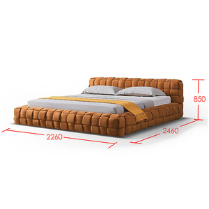 KMJ Set <span class=keywords><strong>Camera</strong></span> <span class=keywords><strong>da</strong></span> <span class=keywords><strong>Letto</strong></span> Personalizzati di Alta Qualità, Letti Imbottiti Arancioni con Struttura in Schiuma Morbida e Contenitore, Misure Queen e King, Vendita all'Ingrosso - Product Image 6