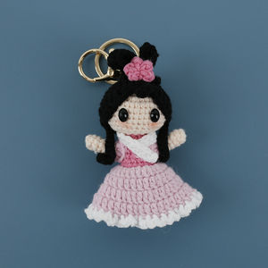 Portachiavi fatti a mano in maglia <span class=keywords><strong>di</strong></span> peluche giocattoli portachiavi fatti a mano alla moda all'uncinetto - Product Image 5