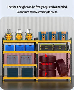 Étagères en Acier Thermolaqué à 4 Niveaux Réglables 200kg/300kg pour Supermarché, Rayonnage Métallique de Charge Moyenne pour Snacks et Boissons - Product Image 3