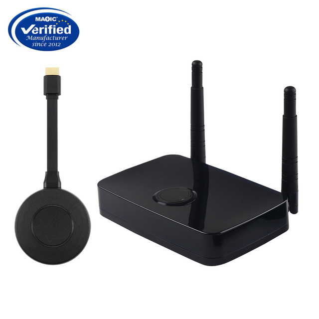 100m HD Wireless Video Extender Dongle Point to Point Dual-band HDMI Wireless Transmitter and Receiver for Projector