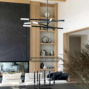 Lámpara de Araña LED Dorada para <span class=keywords><strong>Restaurante</strong></span>, Sala de Estar o Villa, Moderna y Lujosa, de <span class=keywords><strong>Cristal</strong></span> - Product Image 6