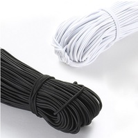 Stock Polyester Spandex Corde Élastique Vêtements Sac Cap String Cordon Élastique 1mm ~ 3mm Cordon Élastique Rond