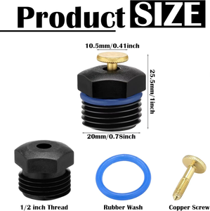 1/2インチマイクロスプレーヤー、調整可能な360度スプリンクラーシステム、農場、温室、庭の灌漑用ウォータースプレーノズルヘッド - Product Image 3