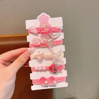 Neue Kinder-Haarschleifen im süßen Ozean-Stil: Cartoon-Meerjungfrau, Muschel, Seestern – Baby-Haaraccessoires für Partys