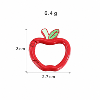 Porte-clés mousqueton à ressort en forme de pomme couleur bonbon pour accessoires de Noël, breloque de sac, artisanat DIY
