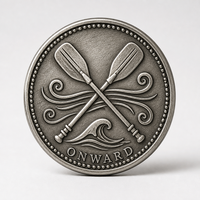 Pièce de collection moderne en laiton électroplaqué, motif croix antique peinte, personnalisable avec marque sur mesure, à vendre