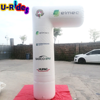 Décoration en gros 3m PVC impression de logo personnalisé colonne de tube de pilier gonflable pilier publicitaire gonflable pour la publicité