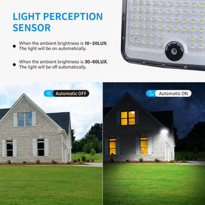 Nouveau projecteur solaire LED extérieur à lentille PC avec télécommande, capacité de la <span class=keywords><strong>batterie</strong></span> 100W 200W 300W 400W - Product Image 5