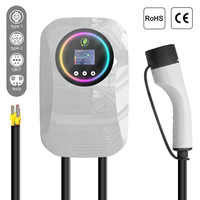E-mingze Produit en stock Type 1 Chargeur AC Ev à balayage de carte, Câble de charge Ev mural à courant réglable 40A/9KW