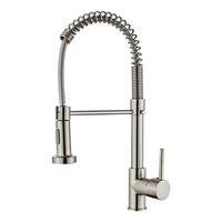 ORTONBATH Keran Dapur Kuningan Stainless Steel, Keran Mixer, Keran Dapur Pegangan Tunggal