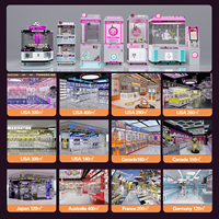 Mini machine d'arcade à griffes à monnayeur pour jouets et poupées, modèle de vente en gros personnalisable, borne de divertissement