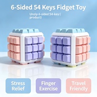 Jouet anti-stress transfrontalier à touches mécaniques, clavier 54 touches, touches anti-stress, pendentif porte-clés, décompression des doigts