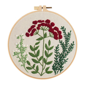 Kits de broderie florale 3D, artisanat en coton, point de croix pour décoration murale de Noël, décoration de la maison - Product Image 1