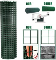 Grillage soudé PVC à mailles carrées, anti-rouille, pour clôture de jardin et cage à oiseaux – Filet durable – Offre spéciale