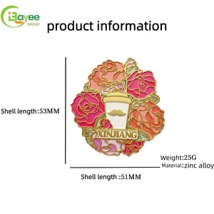 Color OEM Logo <b>Badge</b> Promotional Corporate Gifts Custom Tourist Souvenir Refrigerator Brooches - Product Image 2