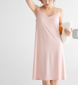 Comodo Abito da <span class=keywords><strong>Notte</strong></span> in Tinta Unita, Manica Corta, Vestibilità Ampia, Camicia da <span class=keywords><strong>Notte</strong></span> in Modal, Pigiami Confortevoli <span class=keywords><strong>per</strong></span> Donne - Product Image 3