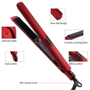 PRITECH <span class=keywords><strong>Plancha</strong></span> à cheveux <span class=keywords><strong>pas</strong></span> chère 2 en 1, lisseur et boucleur en céramique, fer à lisser électrique abordable - Product Image 2