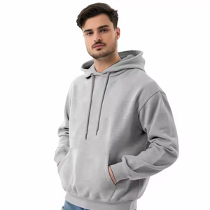 เสื้อฮู้ดแบบสวมหัวสำหรับผู้ชายผ้าฝ้าย20% โพลีเอสเตอร์โลโก้ปักตามสั่ง80% - Product Image 1