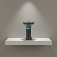 Bol à chicha en céramique artisanal de qualité supérieure, finition miroir givré moderne, forme unique, design écologique pour accessoires de chicha