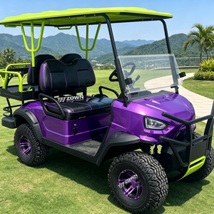 Voiturette de golf électrique avec support pour équipement de golf, certifiée CE, 3-4 places, autonomie de 90 km, batterie 48V, freins à disque avant, vente en gros directe usine - Product Image 1