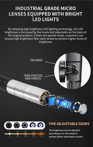 Caméra <span class=keywords><strong>endoscopique</strong></span> industrielle WIFI BRK 8mm avec câble de 1 m pour la réparation de moteur automobile et l'utilisation à domicile Tube de 1 mètre - Product Image 5