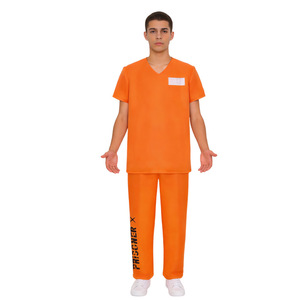 Mango Erwachsenen-Orange-Insassenanzug Halloween Cosplay Kostüm aus Polyester - Product Image 3
