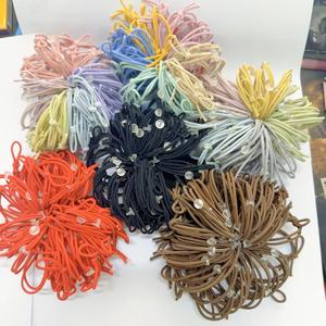 Accesorios Semiterminados para Fabricación de Joyería: Lazos de Pelo de Metal Pequeños, Altamente Elásticos, Hechos a Mano, de Colores Variados, con Hebilla y Parche - Product Image 1