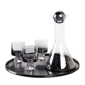 ชุดข<span class=keywords><strong>ว</strong></span>ดเหล้าคริสตัลสีเทาควันสไตล์นอร์ดิกสุดหรู พร้อมแก้<span class=keywords><strong>ว</strong></span>ฐานหนา 4 ใบ รูปทรงเรขาคณิต เหมาะสำหรับเป็นของขวัญสำหรับ<span class=keywords><strong>บา</strong></span>ร์ - Product Image 2