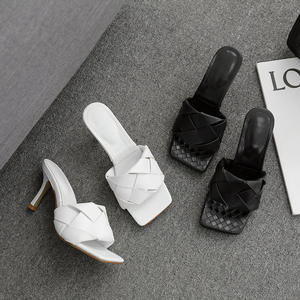 CSS37 2020 diapositive tacco alto bianco nero <span class=keywords><strong>sandali</strong></span> di Modo per le donne pompe tacco alto - Product Image 5