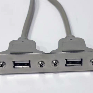Câble d'extension USB 2.0 double port pour carte mère, gaine PVC, blindage en feuille, 5 broches, plaqué or, garantie 12 mois - Product Image 2