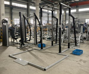 Commercial Pin Loaded <b>Half</b> <b>Rack</b> With an Integrated Lifting Platform Fitness Squat <b>Rack</b> <b>Gym</b> Cage Power <b>Racks</b> - Product Image 5