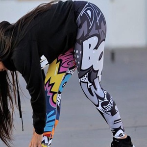 Mode femme 3D Imprimé Pantalons De Yoga Leggings Sport GYM Skinny Legging D'entraînement De Bande Dessinée Longue Taille Haute Pantalon Crayon - Product Image 4