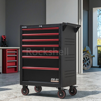 Rockshell Chariot à outils en acier robuste Armoires de coffre Tiroirs roulants Stockage Usine Atelier Outil Organisateur Armoire