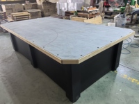 Table de billard de compétition professionnelle personnalisée de 12 pieds x 6 pieds, noir mat, pour le sport, les divertissements familiaux, les jeux, les matchs