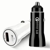 Accessoires pour téléphone à prix direct, chargeur de voiture double USB 38W, chargeur de voiture QC3.0 PD, prise USB, chargeur de voiture type C, charge rapide pour iPhone
