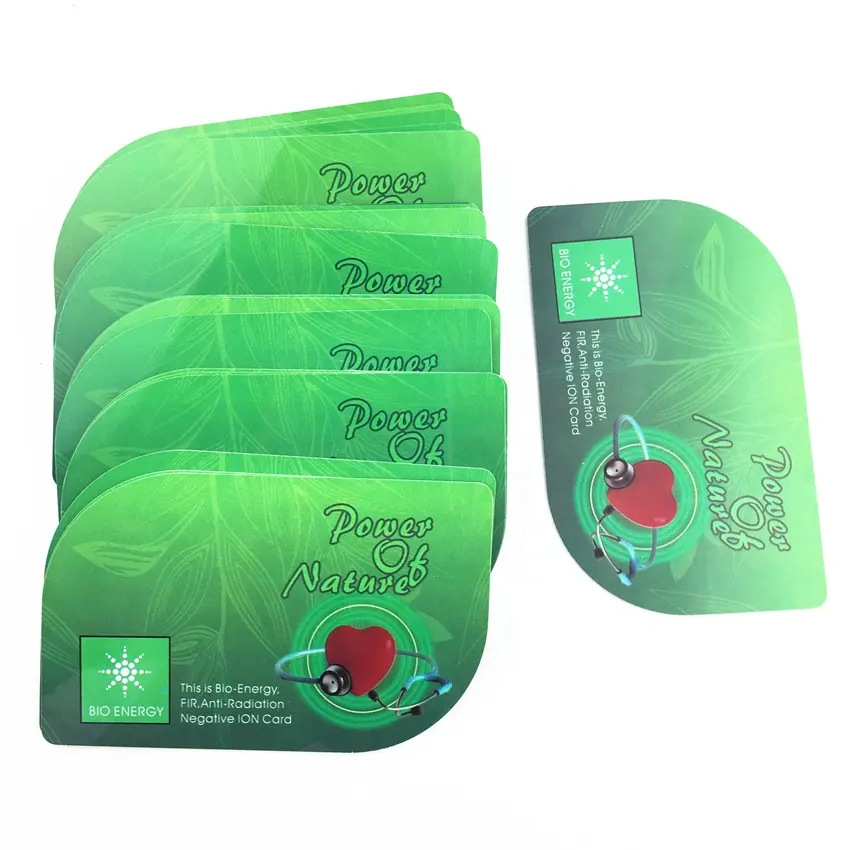 Anti radiation Healthcare Negative Ion PVC Bio Energy Card For Body Healthy