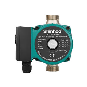 Pompe de surpression basse pression Shinhoo Basic 20-5SN-<span class=keywords><strong>130</strong></span>, trois vitesses, monophasée, circulation d'eau chaude, pompe centrifuge à roue ouverte - Product Image 2