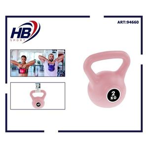 Kettlebell en ciment rose de 2 kg, 496 grammes - Product Image 3