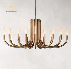 Lampe à suspension au design moderne <span class=keywords><strong>Rousseau</strong></span> américain Quincaillerie en fer Plafonnier avec lampes à lustre Décoration intérieure Luxe - Product Image 1