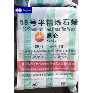 Pengli point de fusion 58-60 cire de paraffine cire de paraffine 100kg cire de paraffine japonaise