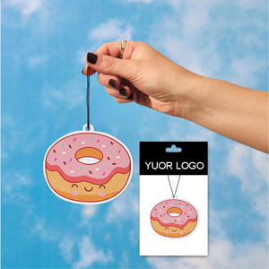 Ambientadores Colgantes de Papel de Algodón con Logotipo Personalizado, Aroma Intenso y Duradero, Forma Recortada, para Automóvil - Product Image 1