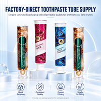Tube de dentifrice en aluminium et plastique de 50 ml, personnalisé avec impression UV, emballage souple pour soins bucco-dentaires, bouchon à vis 12,7-35 mm