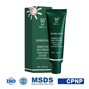 Protetor Solar Natural para a Pele com Chá Verde SPF 50, Creme Protetor Solar para Mulheres, Marca Privada OEM - Product Image 4