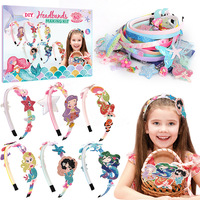 75 pièces ensemble fait à la main bricolage Point diamant papillon bandeau dessin animé filles cheveux accessoires chapeaux à la main jouet matériel ensemble