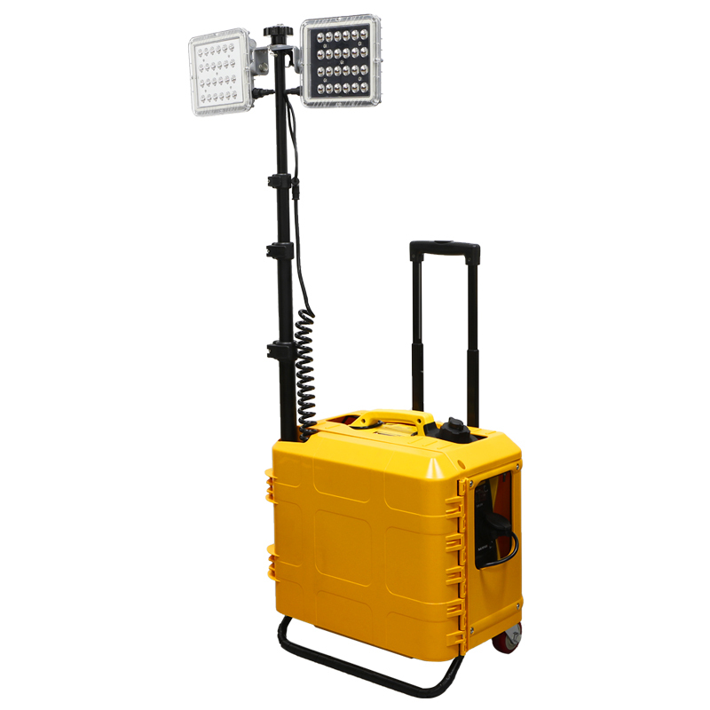 Telescopic Mast Working Mobile Portable Trolley Emergency Mining Explosion-proof LED IP65 Generator Floodlight Lamp