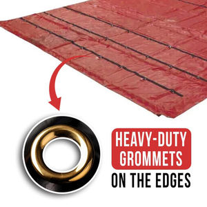 Bâche en bois <span class=keywords><strong>ultra</strong></span> légère sur mesure 16' X 27' (4' de descente) Haute résistance à la déchirure Imperméable Bâches en bois pour camion à plateau remorque - Product Image 5